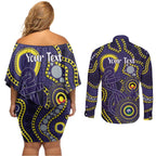 Dockers NAIDOC Week 2026 Personalised Couples Matching Off Shoulder Short Dress and Long Sleeve Button Shirt 50 Years of Deadly Aboriginal Art