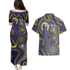 Dockers NAIDOC Week 2026 Personalised Couples Matching Puletasi and Hawaiian Shirt 50 Years of Deadly Aboriginal Art