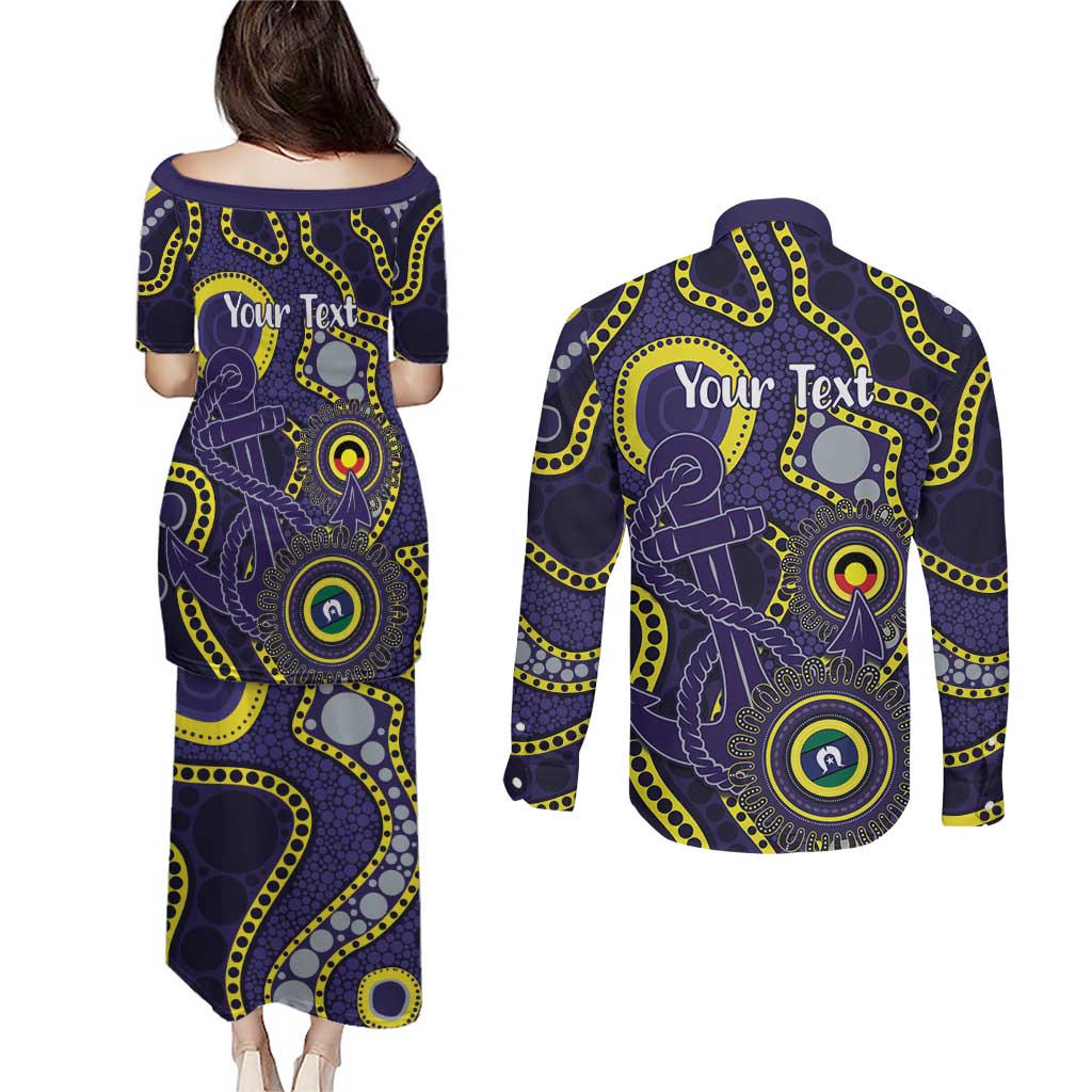 Dockers NAIDOC Week 2026 Personalised Couples Matching Puletasi and Long Sleeve Button Shirt 50 Years of Deadly Aboriginal Art