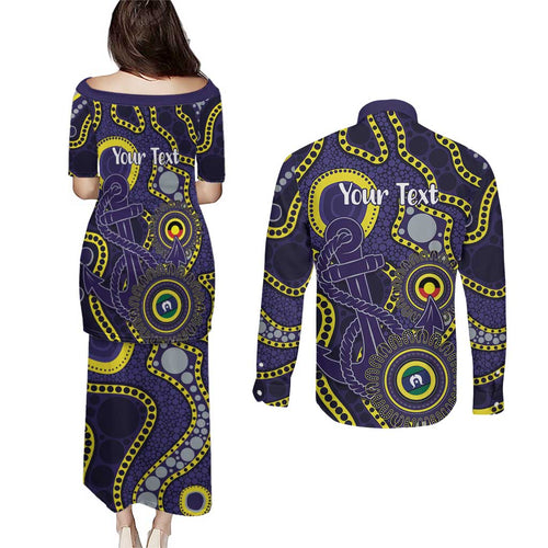 Dockers NAIDOC Week 2026 Personalised Couples Matching Puletasi and Long Sleeve Button Shirt 50 Years of Deadly Aboriginal Art