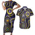 Dockers NAIDOC Week 2026 Personalised Couples Matching Short Sleeve Bodycon Dress and Hawaiian Shirt 50 Years of Deadly Aboriginal Art