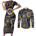 Dockers NAIDOC Week 2026 Personalised Couples Matching Short Sleeve Bodycon Dress and Long Sleeve Button Shirt 50 Years of Deadly Aboriginal Art