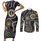Dockers NAIDOC Week 2026 Personalised Couples Matching Short Sleeve Bodycon Dress and Long Sleeve Button Shirt 50 Years of Deadly Aboriginal Art