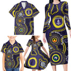 Dockers NAIDOC Week 2026 Personalised Family Matching Long Sleeve Bodycon Dress and Hawaiian Shirt 50 Years of Deadly Aboriginal Art