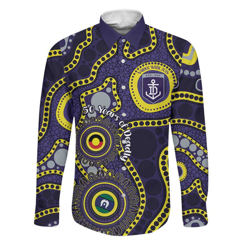 Dockers NAIDOC Week 2026 Personalised Family Matching Long Sleeve Bodycon Dress and Hawaiian Shirt 50 Years of Deadly Aboriginal Art