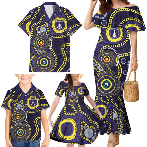 Dockers NAIDOC Week 2026 Personalised Family Matching Mermaid Dress and Hawaiian Shirt 50 Years of Deadly Aboriginal Art