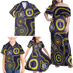 Dockers NAIDOC Week 2026 Personalised Family Matching Off Shoulder Maxi Dress and Hawaiian Shirt 50 Years of Deadly Aboriginal Art