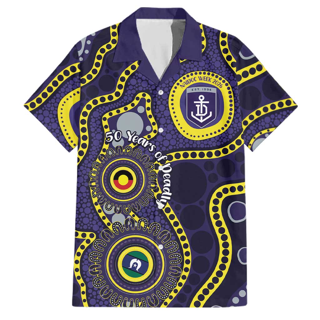 Dockers NAIDOC Week 2026 Personalised Family Matching Off Shoulder Maxi Dress and Hawaiian Shirt 50 Years of Deadly Aboriginal Art