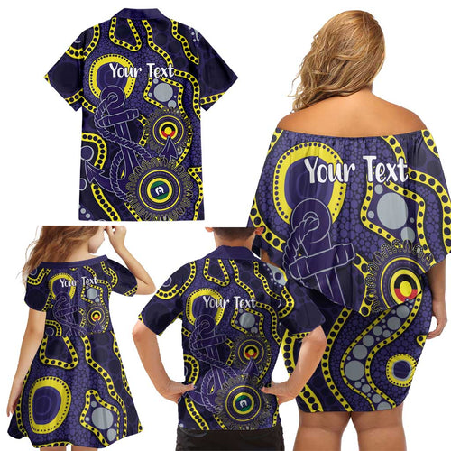 Dockers NAIDOC Week 2026 Personalised Family Matching Off Shoulder Short Dress and Hawaiian Shirt 50 Years of Deadly Aboriginal Art
