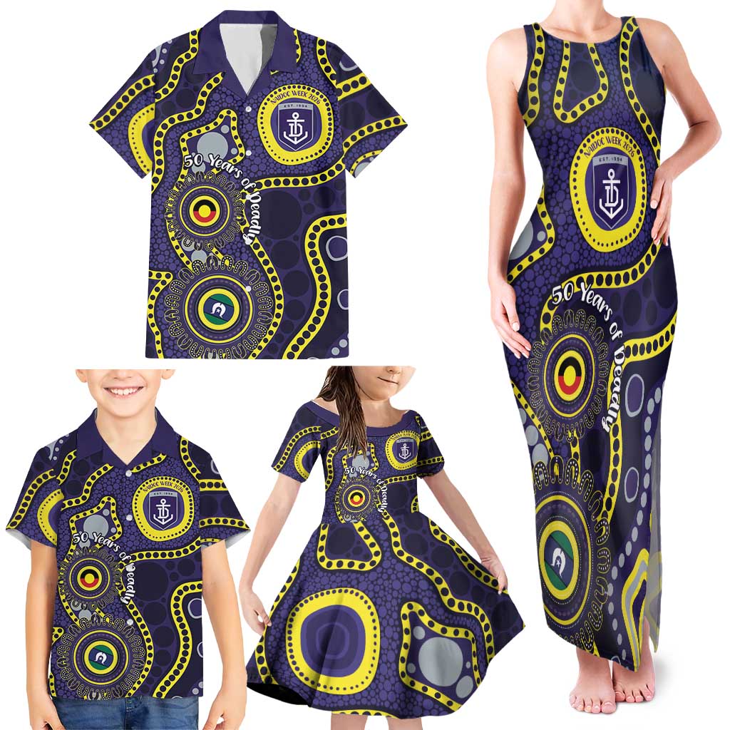 Dockers NAIDOC Week 2026 Personalised Family Matching Tank Maxi Dress and Hawaiian Shirt 50 Years of Deadly Aboriginal Art