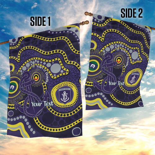 Dockers NAIDOC Week 2026 Personalised Garden Flag 50 Years of Deadly Aboriginal Art