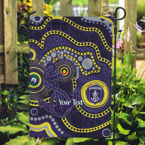 Dockers NAIDOC Week 2026 Personalised Garden Flag 50 Years of Deadly Aboriginal Art