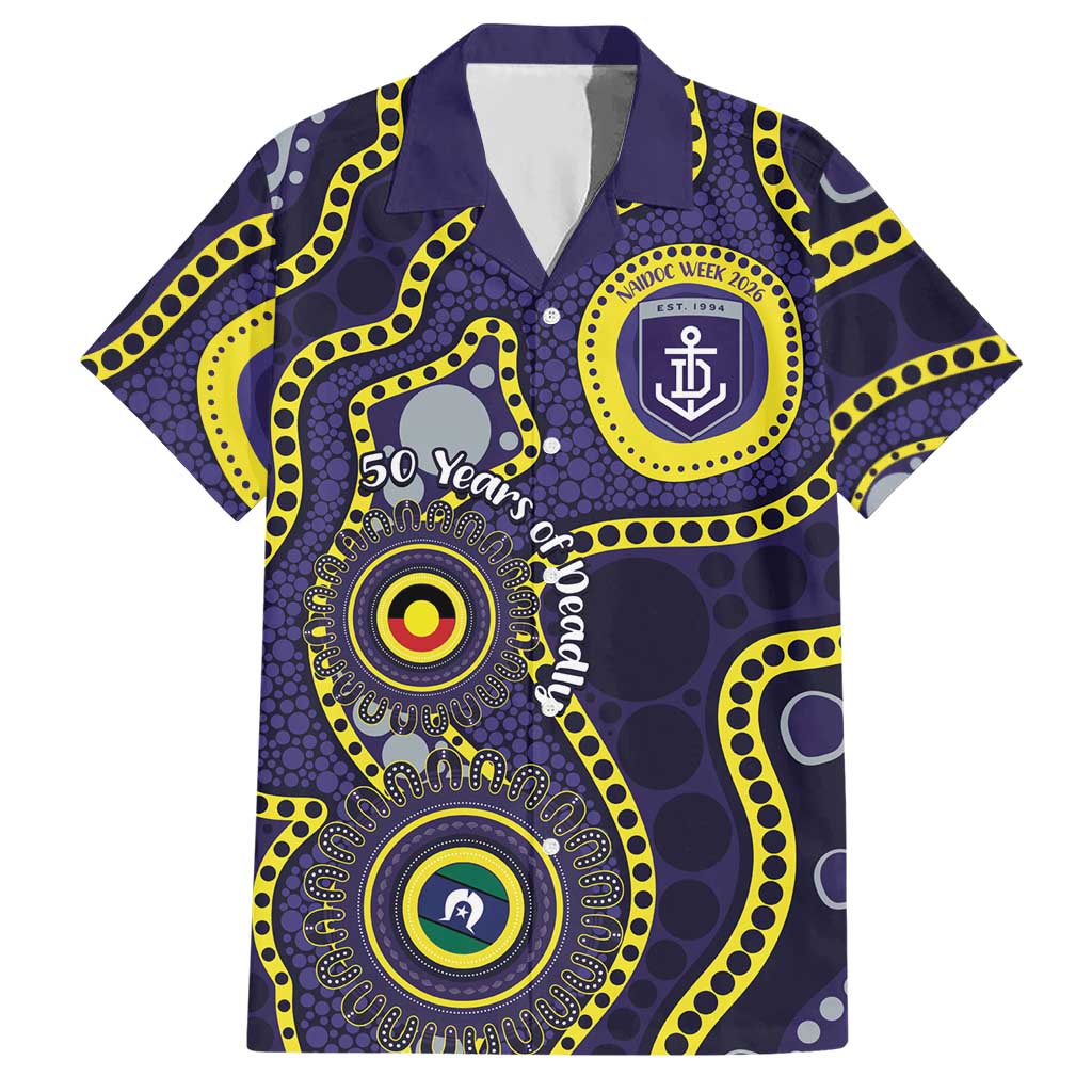 Dockers NAIDOC Week 2026 Personalised Hawaiian Shirt 50 Years of Deadly Aboriginal Art