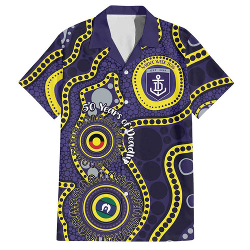 Dockers NAIDOC Week 2026 Personalised Hawaiian Shirt 50 Years of Deadly Aboriginal Art