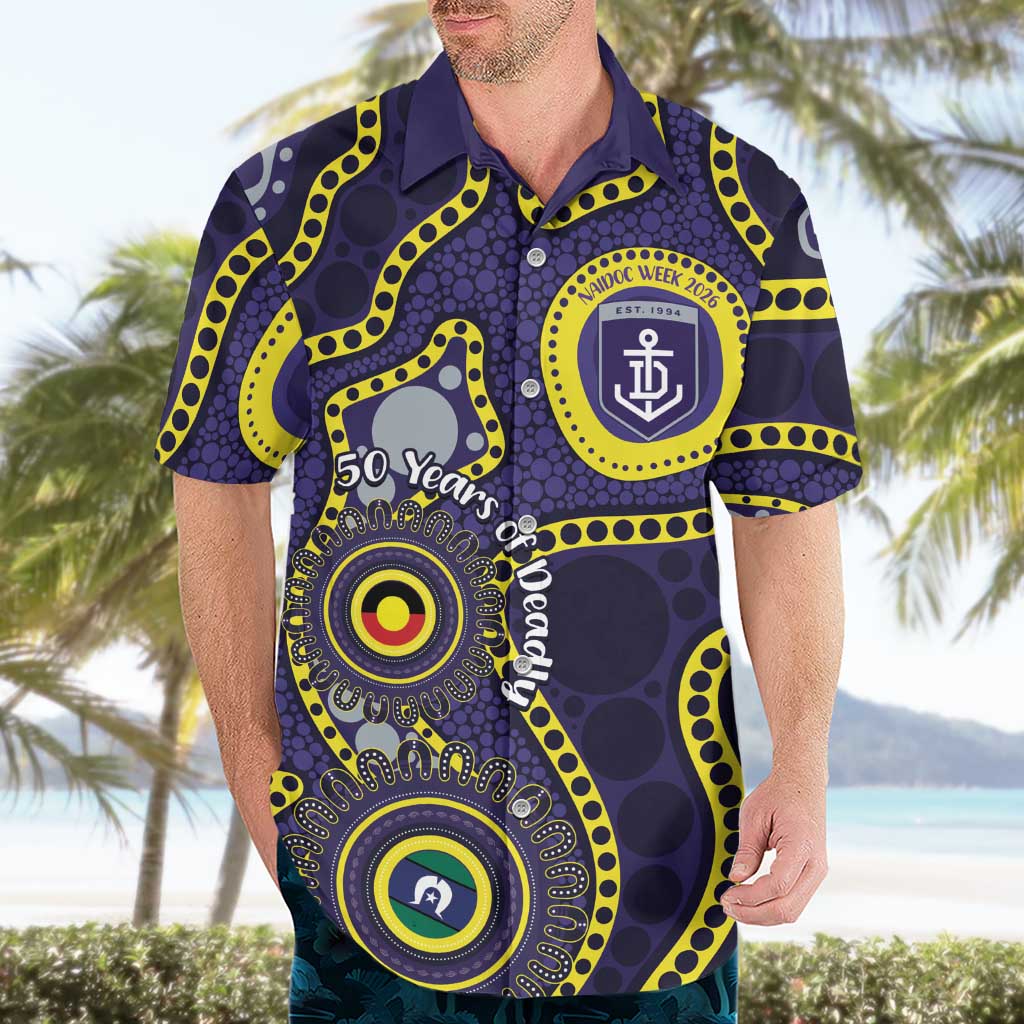 Dockers NAIDOC Week 2026 Personalised Hawaiian Shirt 50 Years of Deadly Aboriginal Art