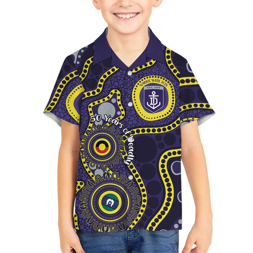 Dockers NAIDOC Week 2026 Personalised Hawaiian Shirt 50 Years of Deadly Aboriginal Art