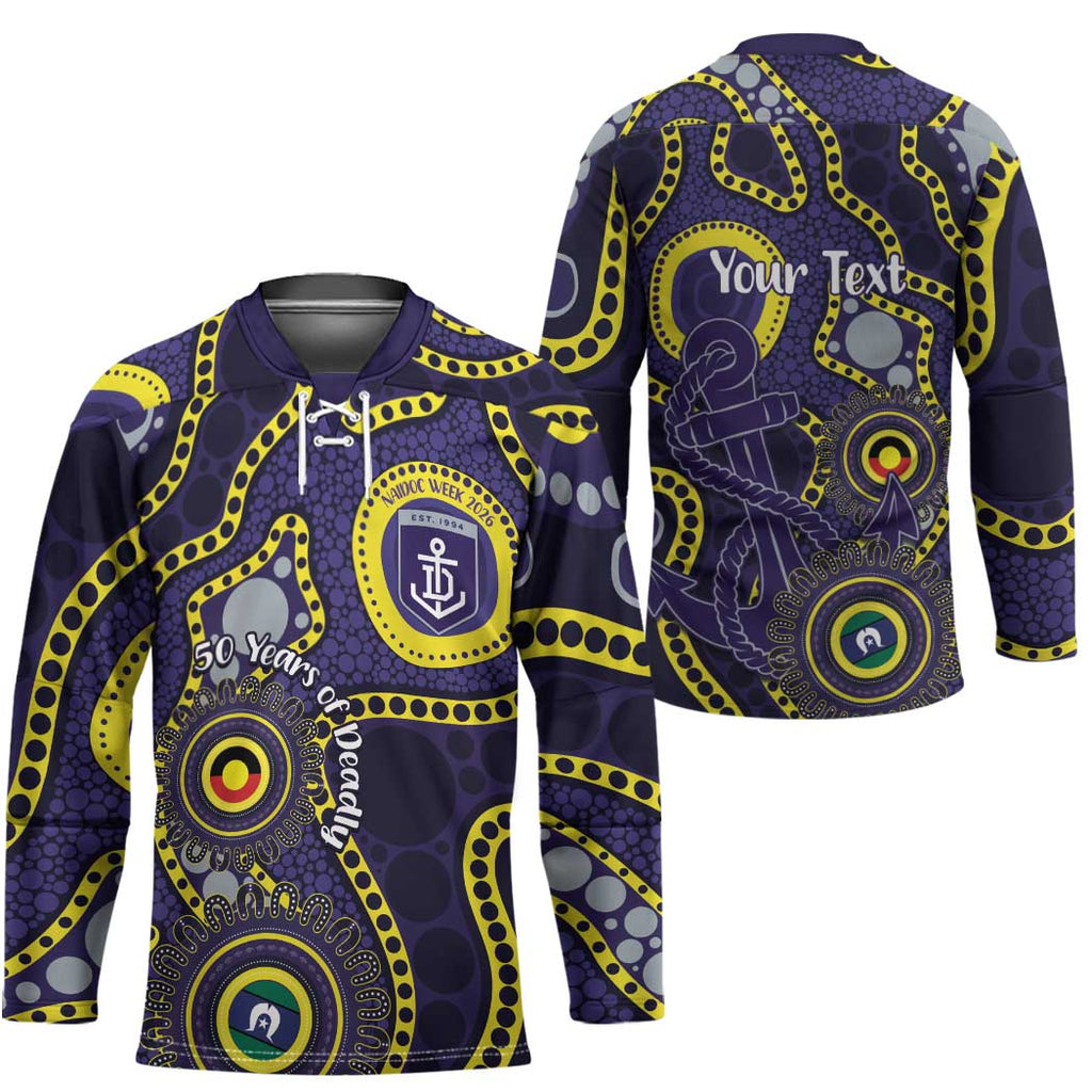 Dockers NAIDOC Week 2026 Personalised Hockey Jersey 50 Years of Deadly Aboriginal Art