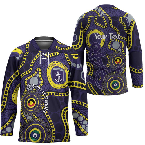 Dockers NAIDOC Week 2026 Personalised Hockey Jersey 50 Years of Deadly Aboriginal Art