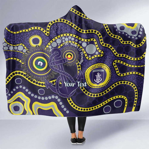Dockers NAIDOC Week 2026 Personalised Hooded Blanket 50 Years of Deadly Aboriginal Art