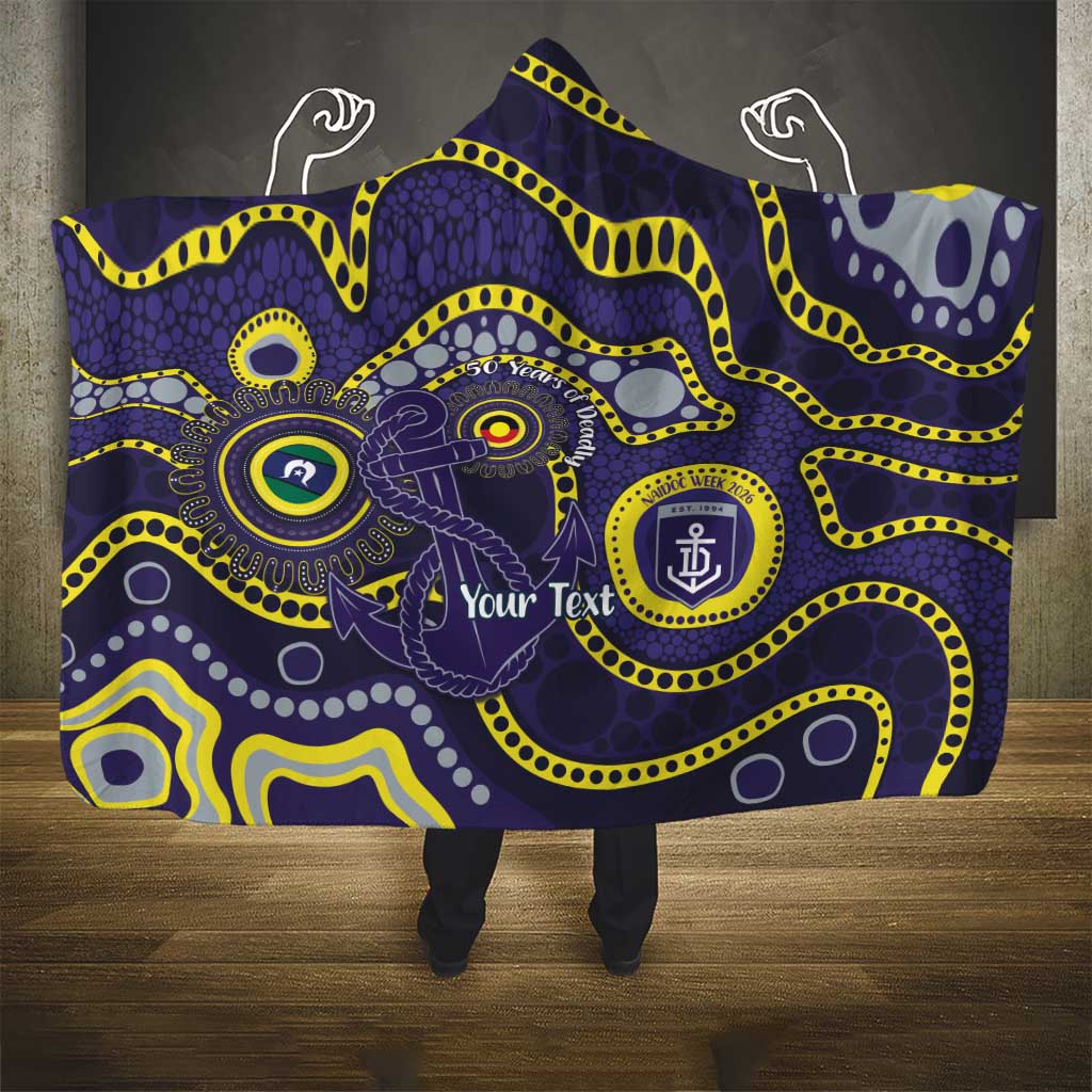 Dockers NAIDOC Week 2026 Personalised Hooded Blanket 50 Years of Deadly Aboriginal Art
