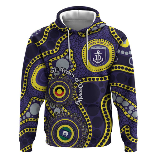 Dockers NAIDOC Week 2026 Personalised Hoodie 50 Years of Deadly Aboriginal Art