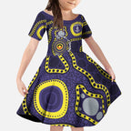 Dockers NAIDOC Week 2026 Personalised Kid Short Sleeve Dress 50 Years of Deadly Aboriginal Art
