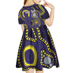 Dockers NAIDOC Week 2026 Personalised Kid Short Sleeve Dress 50 Years of Deadly Aboriginal Art