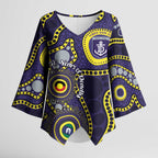Dockers NAIDOC Week 2026 Personalised Kimono Sleeve Blouse 50 Years of Deadly Aboriginal Art