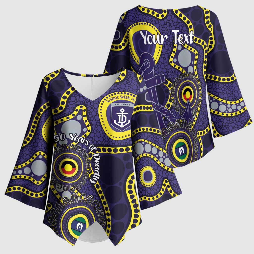 Dockers NAIDOC Week 2026 Personalised Kimono Sleeve Blouse 50 Years of Deadly Aboriginal Art