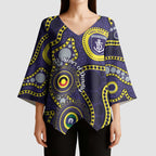 Dockers NAIDOC Week 2026 Personalised Kimono Sleeve Blouse 50 Years of Deadly Aboriginal Art
