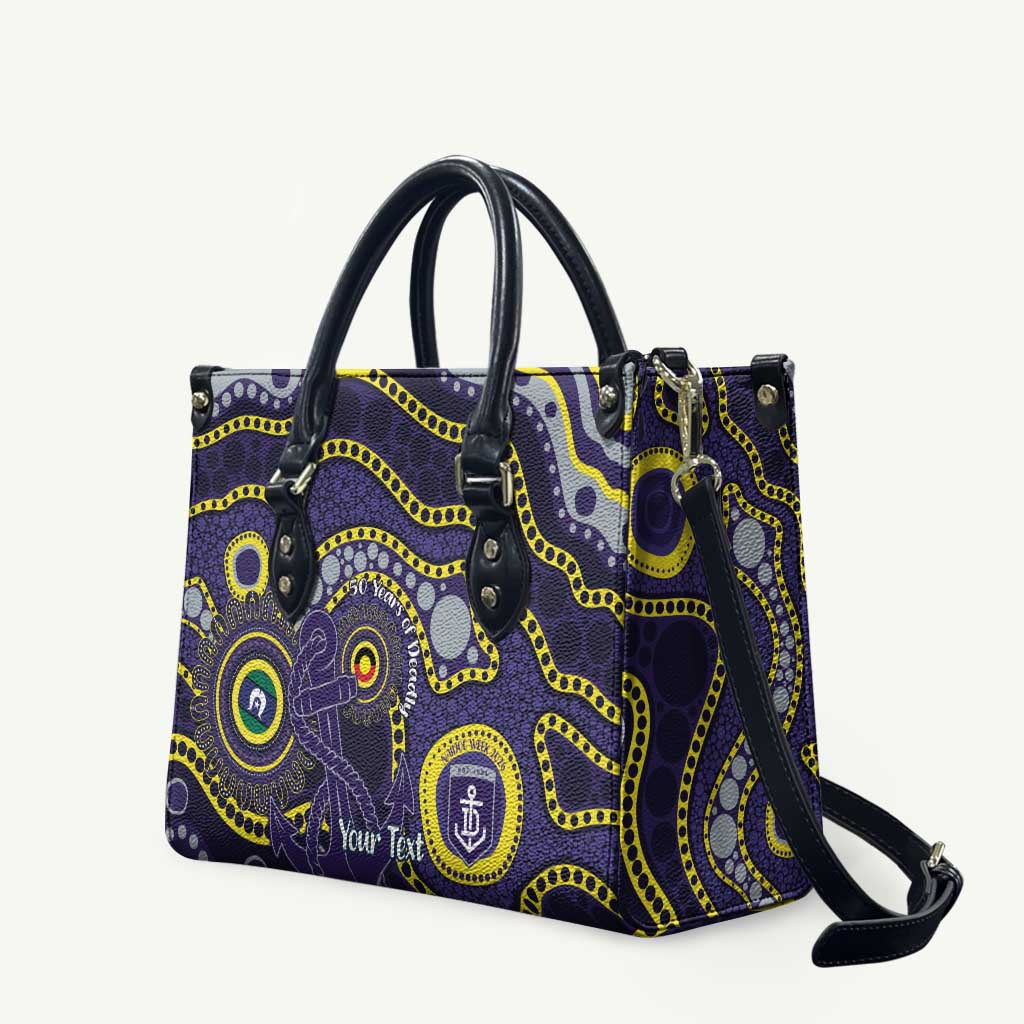 Dockers NAIDOC Week 2026 Personalised Leather Bag 50 Years of Deadly Aboriginal Art