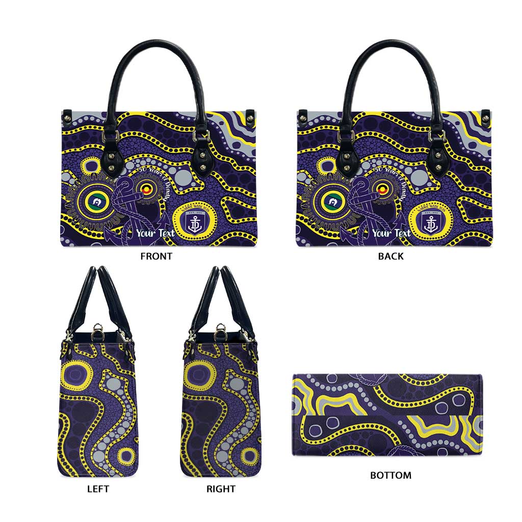 Dockers NAIDOC Week 2026 Personalised Leather Bag 50 Years of Deadly Aboriginal Art