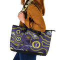 Dockers NAIDOC Week 2026 Personalised Leather Tote Bag 50 Years of Deadly Aboriginal Art