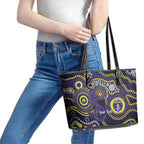 Dockers NAIDOC Week 2026 Personalised Leather Tote Bag 50 Years of Deadly Aboriginal Art