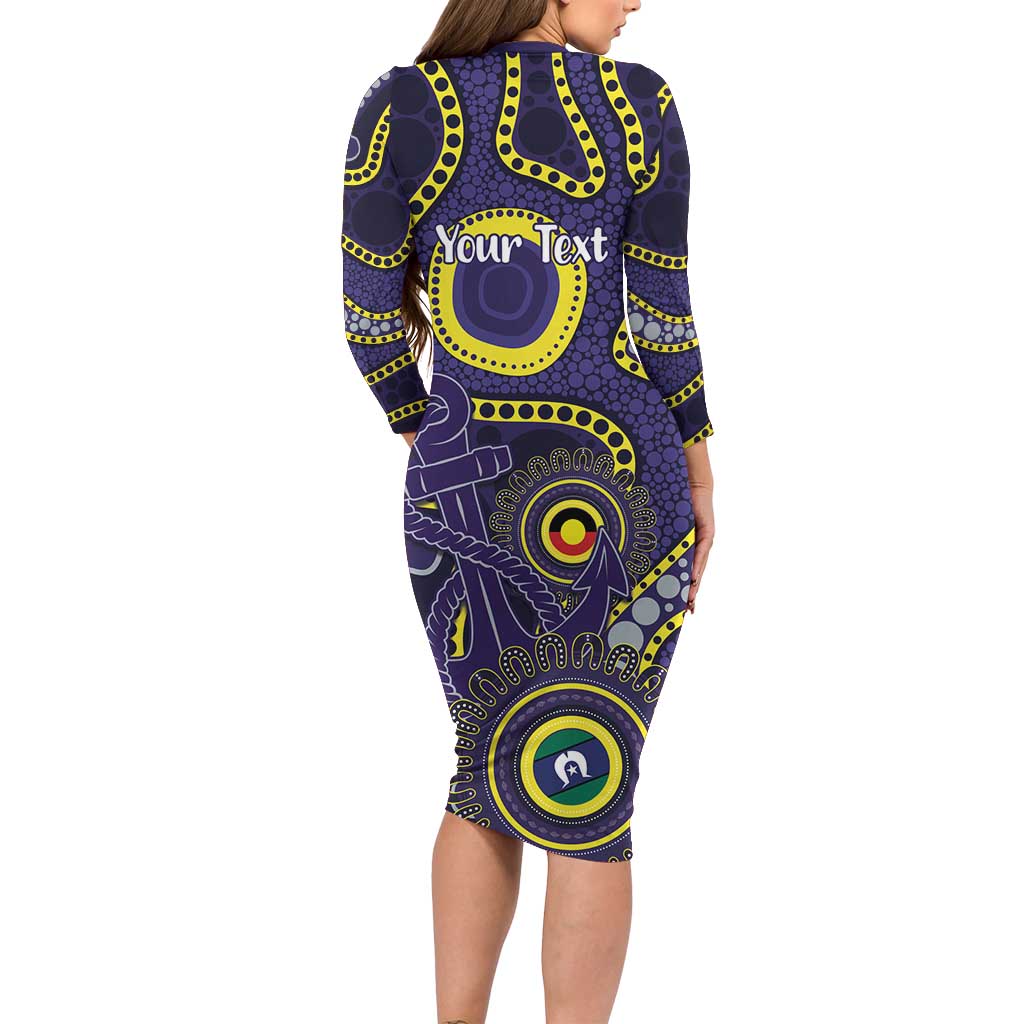 Dockers NAIDOC Week 2026 Personalised Long Sleeve Bodycon Dress 50 Years of Deadly Aboriginal Art