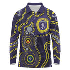 Dockers NAIDOC Week 2026 Personalised Long Sleeve Polo Shirt 50 Years of Deadly Aboriginal Art