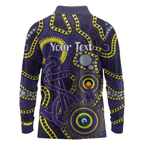 Dockers NAIDOC Week 2026 Personalised Long Sleeve Polo Shirt 50 Years of Deadly Aboriginal Art