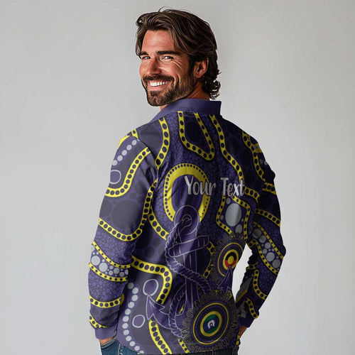 Dockers NAIDOC Week 2026 Personalised Long Sleeve Polo Shirt 50 Years of Deadly Aboriginal Art