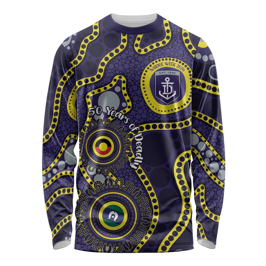 Dockers NAIDOC Week 2026 Personalised Long Sleeve Shirt 50 Years of Deadly Aboriginal Art