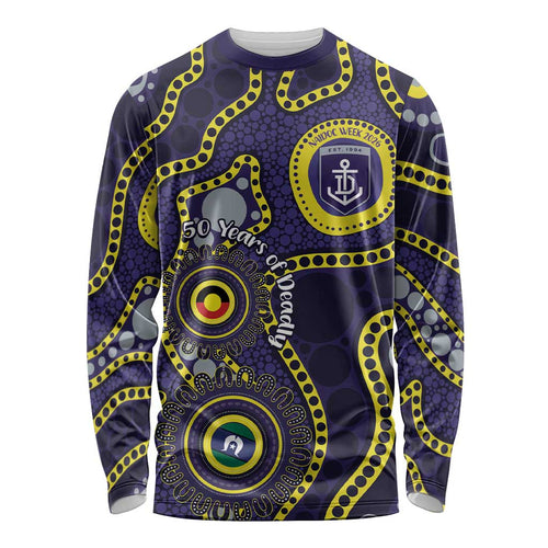 Dockers NAIDOC Week 2026 Personalised Long Sleeve Shirt 50 Years of Deadly Aboriginal Art