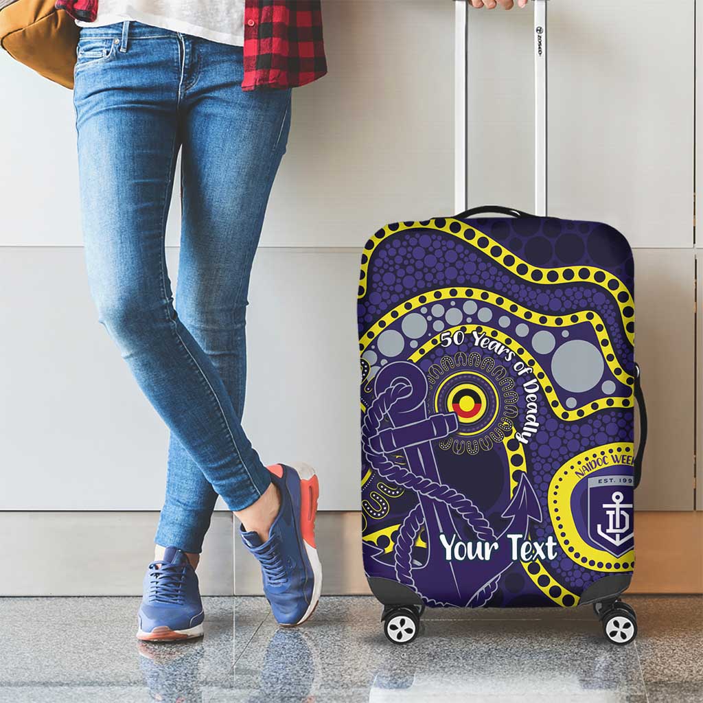 Dockers NAIDOC Week 2026 Personalised Luggage Cover 50 Years of Deadly Aboriginal Art