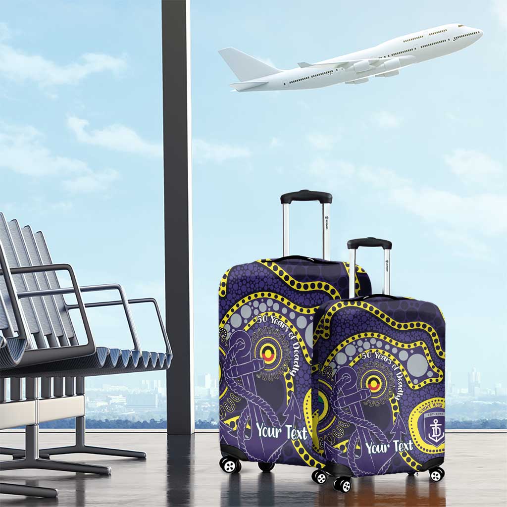 Dockers NAIDOC Week 2026 Personalised Luggage Cover 50 Years of Deadly Aboriginal Art