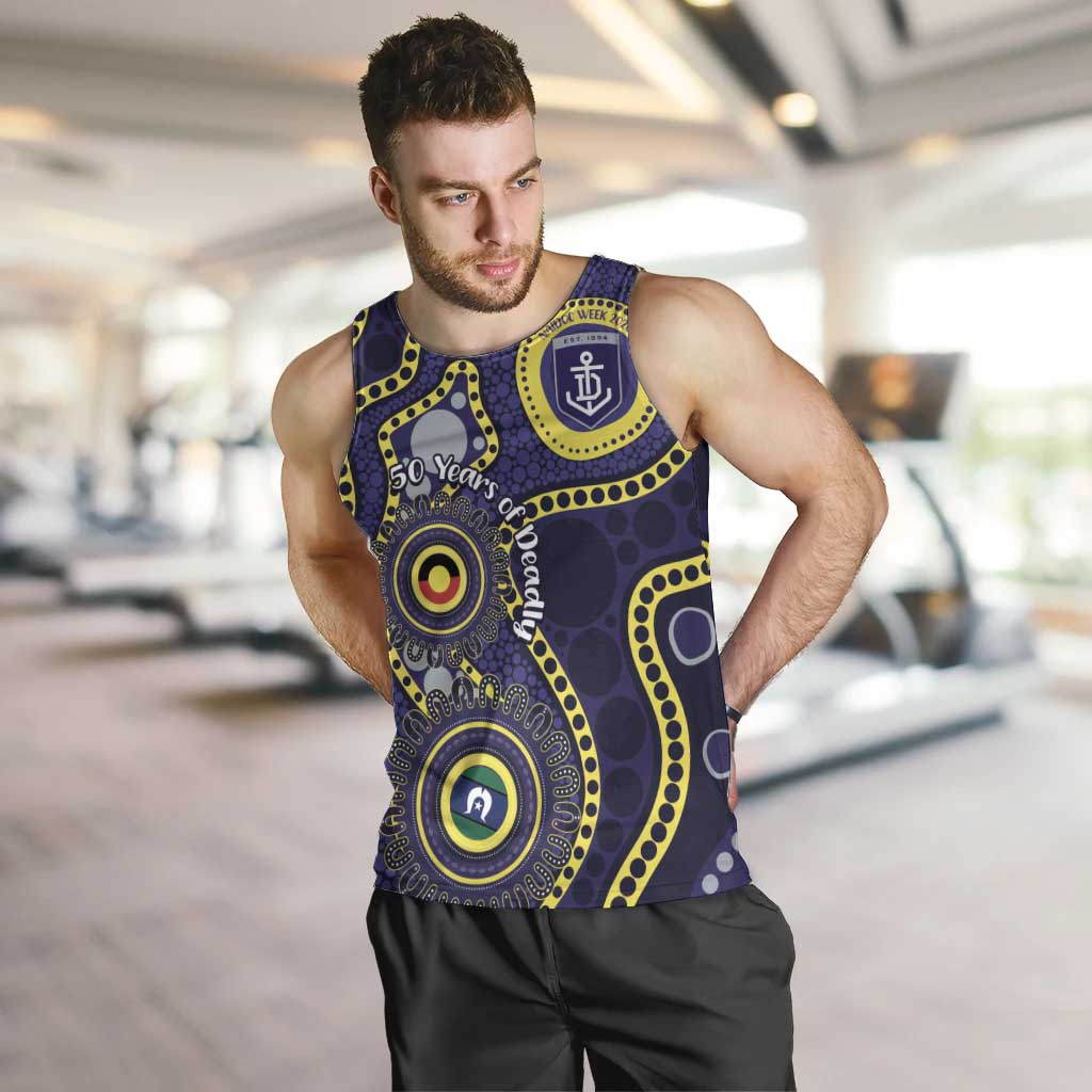 Dockers NAIDOC Week 2026 Personalised Men Tank Top 50 Years of Deadly Aboriginal Art