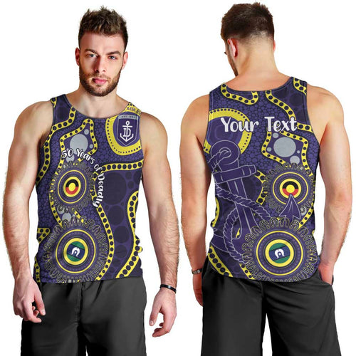 Dockers NAIDOC Week 2026 Personalised Men Tank Top 50 Years of Deadly Aboriginal Art