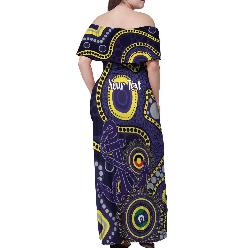 Dockers NAIDOC Week 2026 Personalised Off Shoulder Maxi Dress 50 Years of Deadly Aboriginal Art