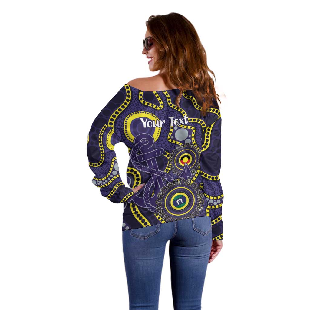 Dockers NAIDOC Week 2026 Personalised Off Shoulder Sweater 50 Years of Deadly Aboriginal Art
