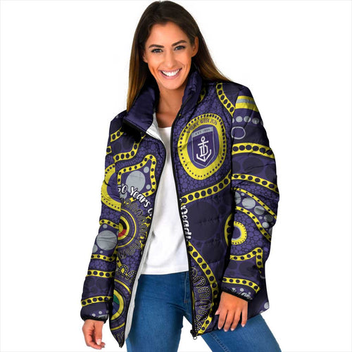 Dockers NAIDOC Week 2026 Personalised Padded Jacket 50 Years of Deadly Aboriginal Art