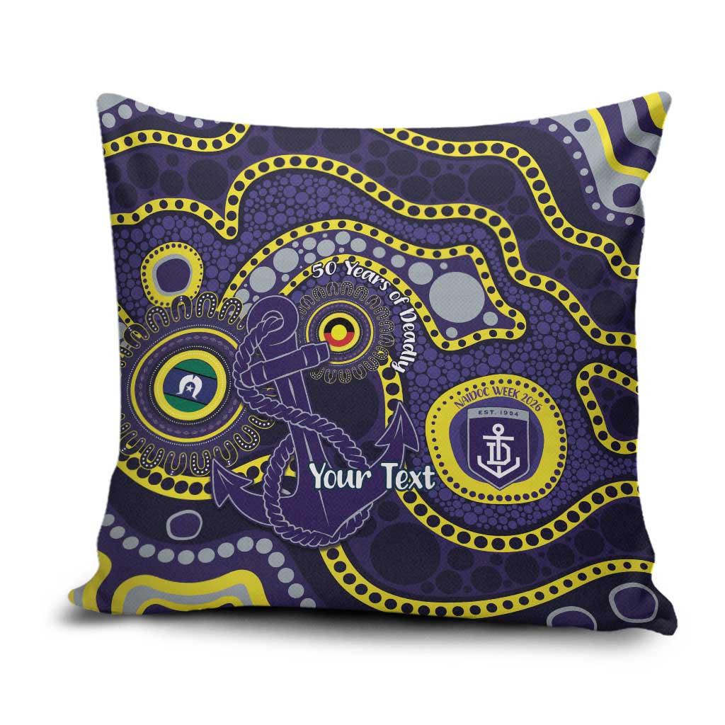 Dockers NAIDOC Week 2026 Personalised Pillow Cover 50 Years of Deadly Aboriginal Art