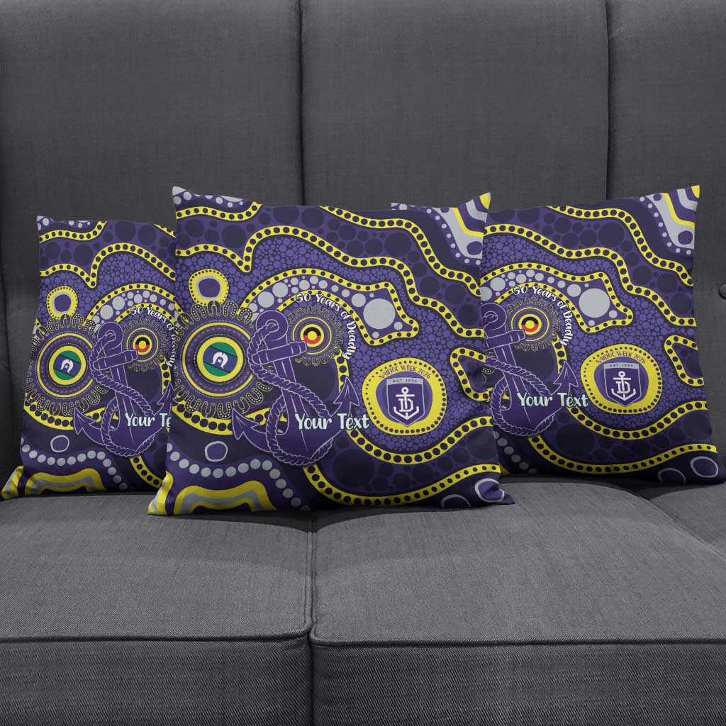 Dockers NAIDOC Week 2026 Personalised Pillow Cover 50 Years of Deadly Aboriginal Art
