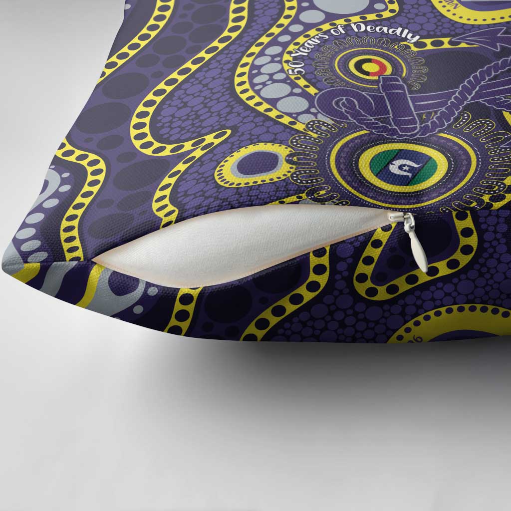 Dockers NAIDOC Week 2026 Personalised Pillow Cover 50 Years of Deadly Aboriginal Art